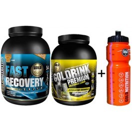 Pack Gold Nutrition Gold Drink Premium 750g + Fast Recovery 1 Kg + Bidón