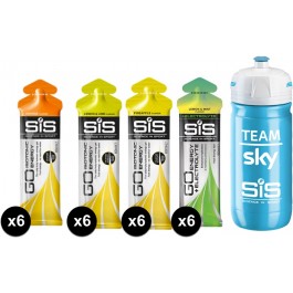 Pack Science in Sport (SiS) Geles Energéticos + Bidón Team SKY