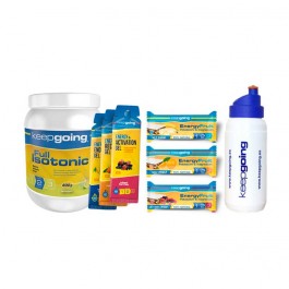 Pack Keepgoing Iso Full Energy 800g + 3 Geles Energy + 3 Barritas Energy + Bidón